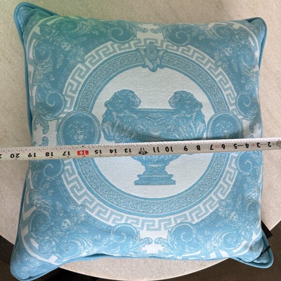 Versace Medusa Print Wool/Cashmere Pillow Cushion, large, New Made in Italy - Picture 6 of 13